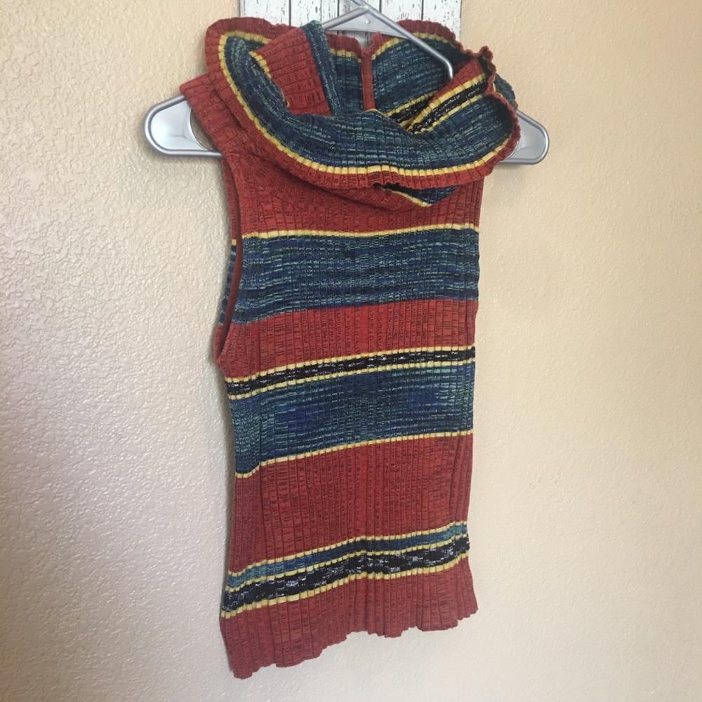 Free People Carly Cowl Striped Knit Top - Picture 7 of 8